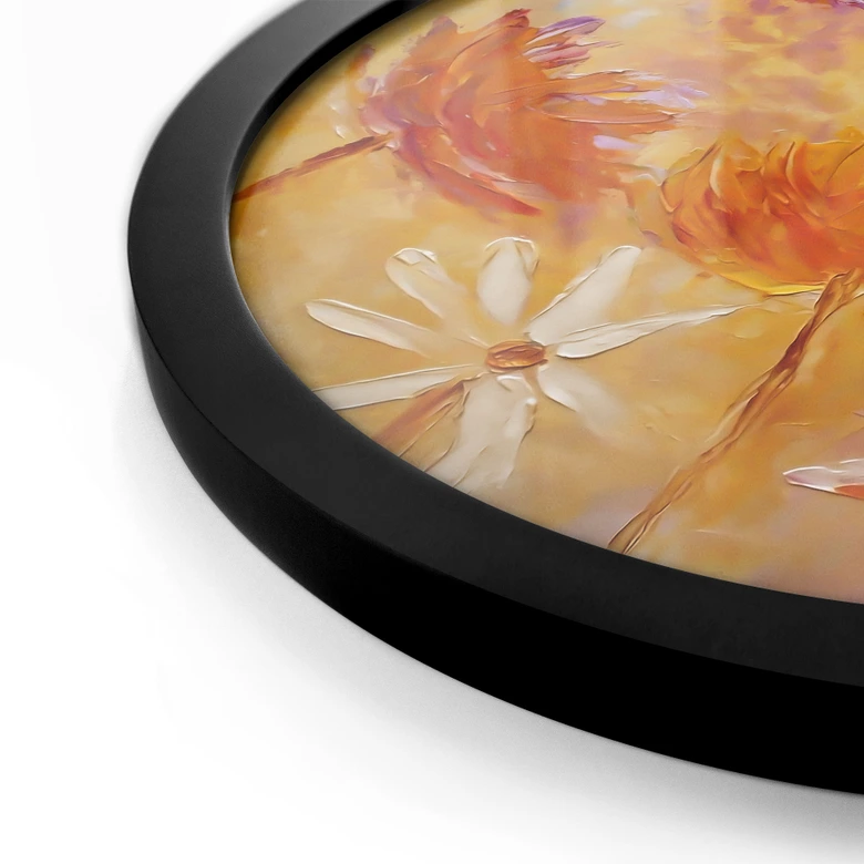 Poster Golden Flower Rush - Pomata - Rond 