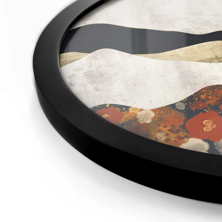 Poster Höstligt bergslandskap - SpaceFrog Designs - Rund 