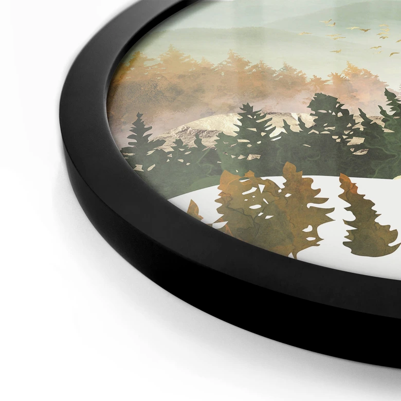 Plakat SpaceFrog Designs - Jesienny poranek - okrągły 