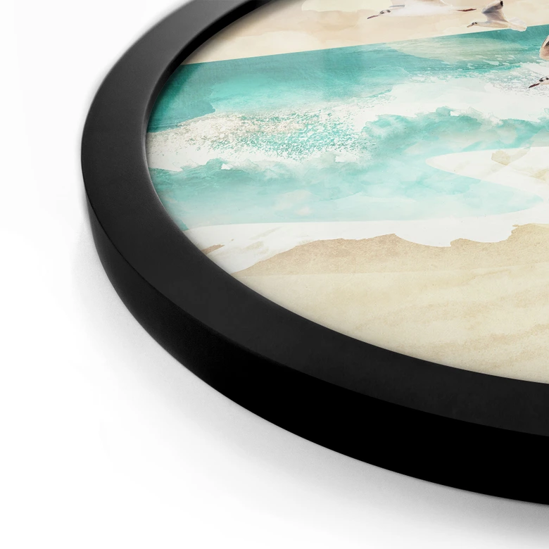 Poster Möwen am Strand - SpaceFrog Designs - Rund 