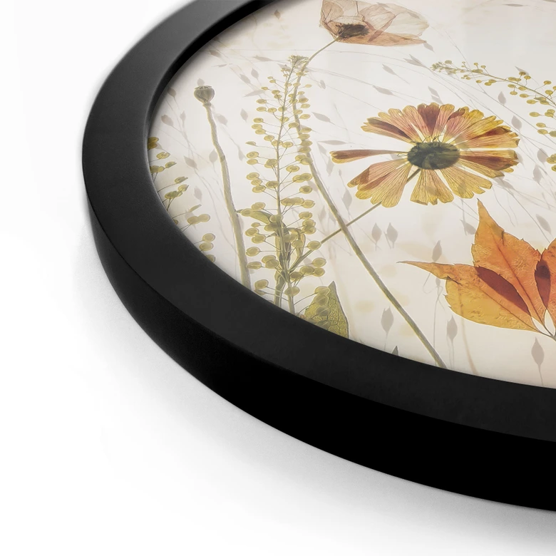 Poster Wilde Wiesenblumen im Sonnenlicht - Talen - Rund 