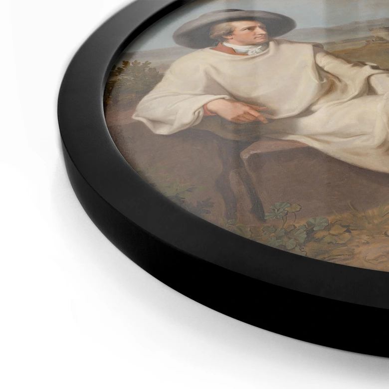 Poster Tischbein - Goethe i den romerska campagnan - Rund 