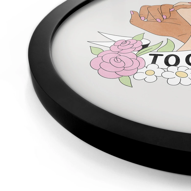 Poster Together Sisterhood Floral Hands - Round 