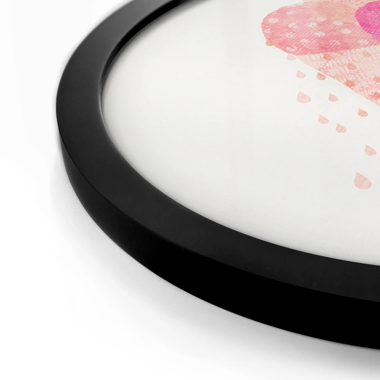 Póster Treechild - Tres bolas de helado en verano - Redondo 