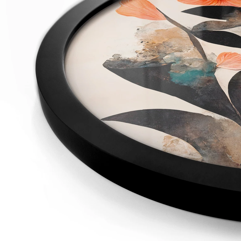 Póster amapolas rojas coral - Treechild - Redondo 