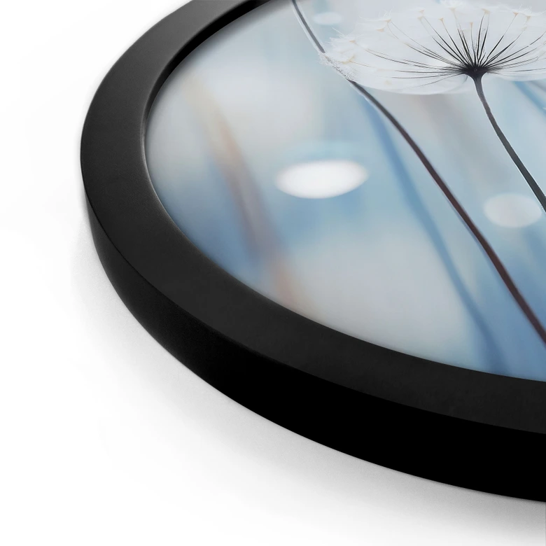 Plakat perły rosy na mleczach - Treechild - Okrągły 