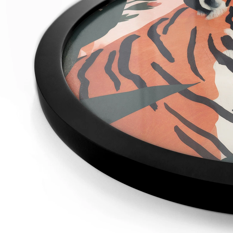 Poster Tiger i den rosa djungeln - Treechild - Round 