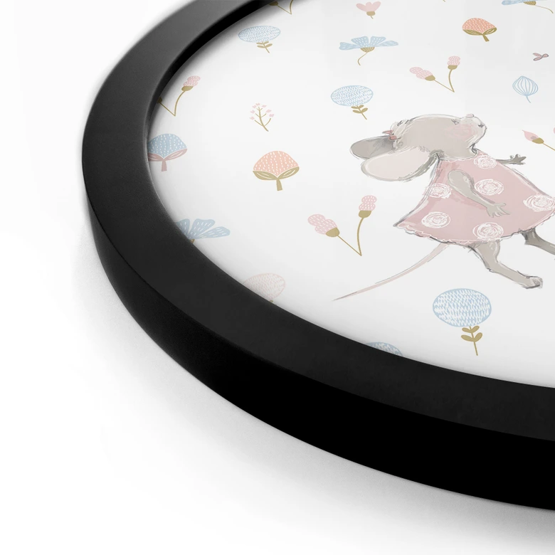 Poster Kleine Mäuse mit Luftballons - UN Designs - Rund 
