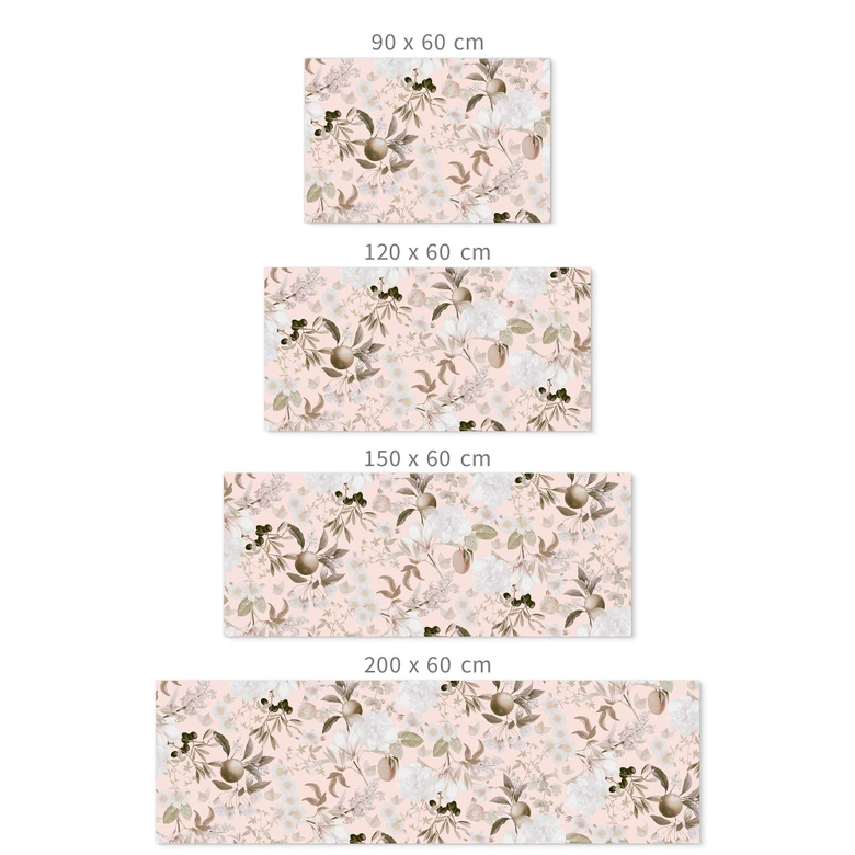 Self-adhesive kitchen splashback boho illustration with flowers and fruit - UN Designs 