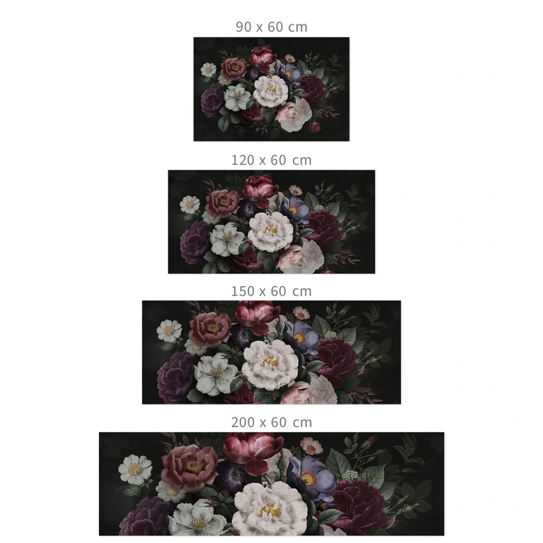 Revêtement pour cuisine adhésif Fleurs Nature morte style Redouté - Bloomery Decor 