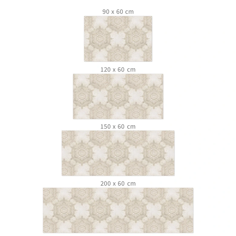 Self-adhesive kitchen splashback Elegant mandala in sand gold - Bloomery Decor 