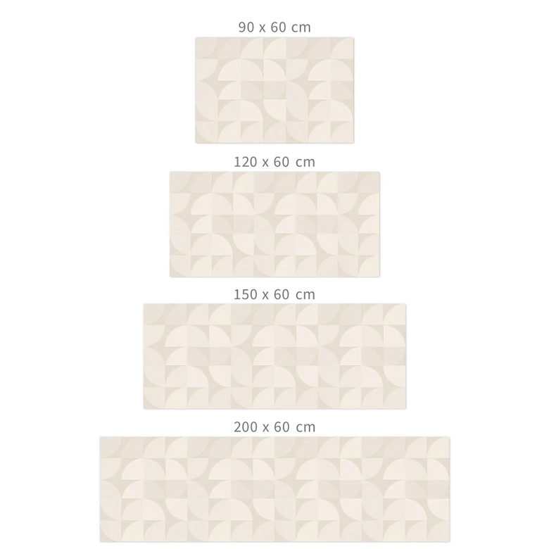 Self-adhesive retro-style semi-circle kitchen splashback - Bloomery Decor 