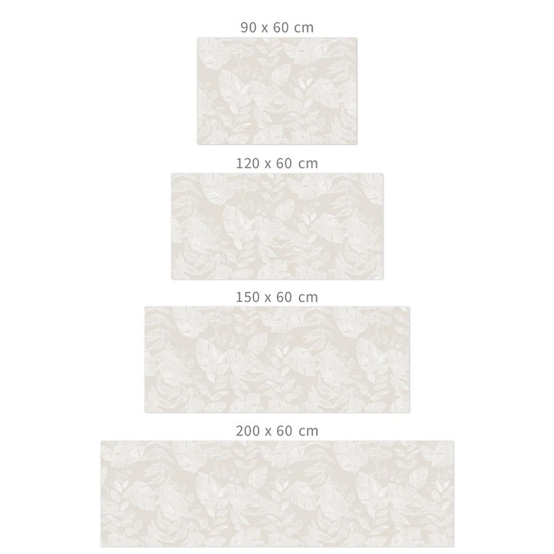 Self-adhesive kitchen splashback Tropical leaves Beige - Bloomery Decor 