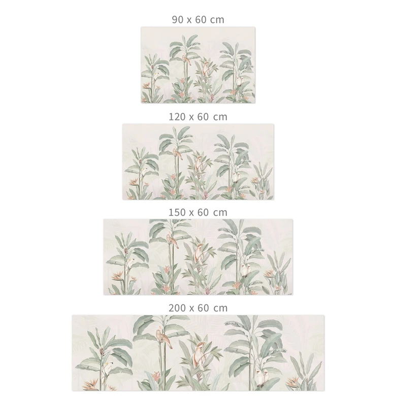 Self-adhesive kitchen splashback Tropical forest with cockatoos - Bloomery Decor 