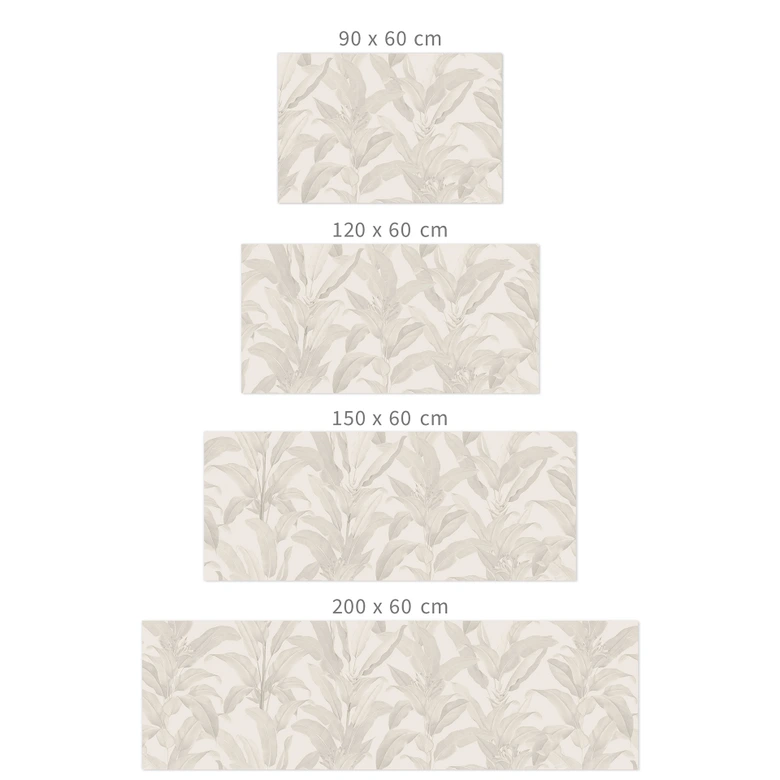 Selbstklebende Küchenrückwand Urban Jungle Tropenblätter Creme - Bloomery Decor 
