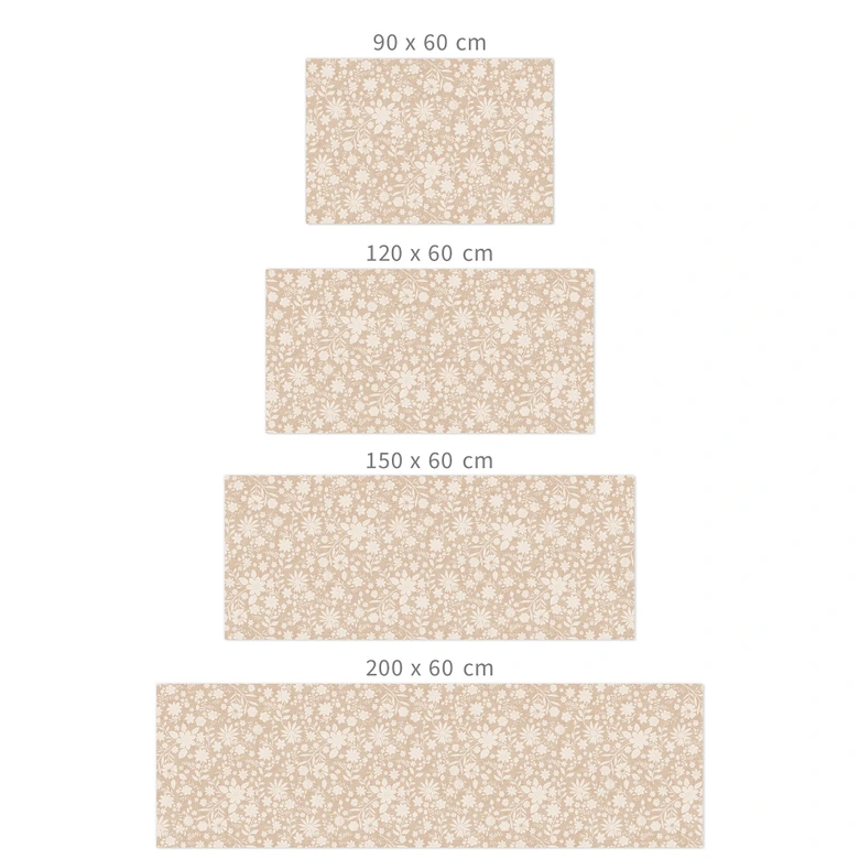 Salpicadero de cocina autoadhesivo Flores vintage con aspecto de lino - Bloomery Decor 