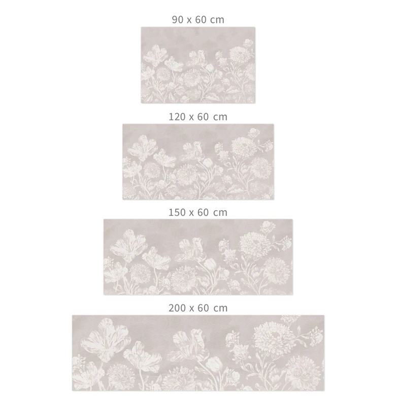 Självhäftande Stänkpanel med vildblommor i kritlook beige - Bloomery Decor 