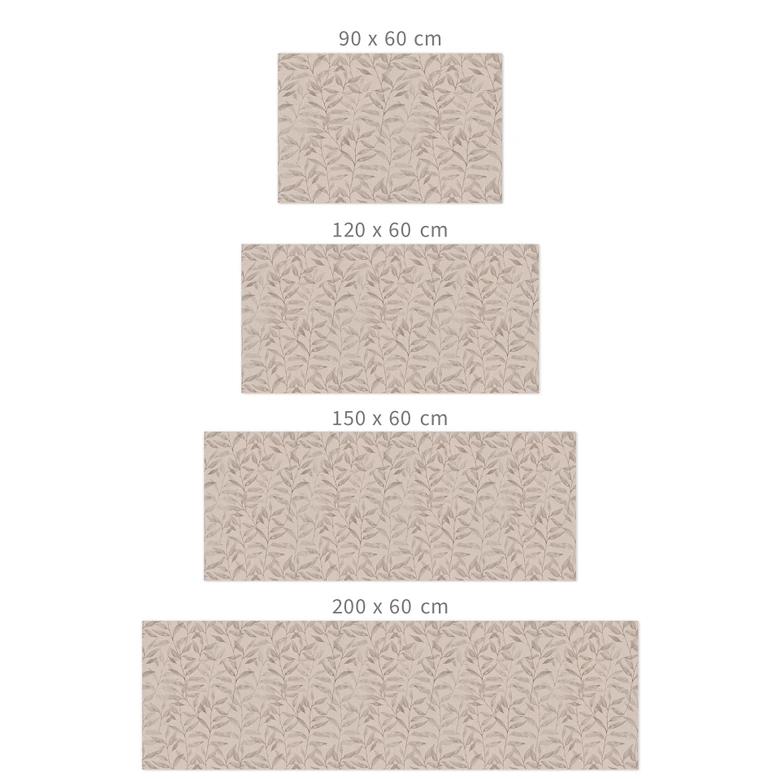 Selbstklebende Küchenrückwand Zarte Aquarell-Blätter - Soft Grau - Bloomery Decor 