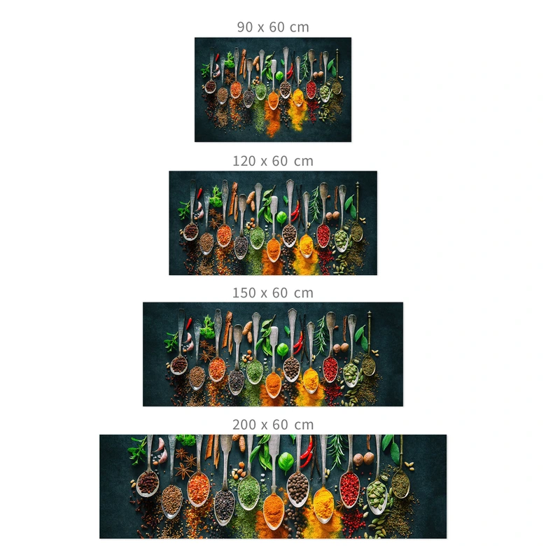 Salpicadero de cocina autoadhesivo Colorida variedad de especias 