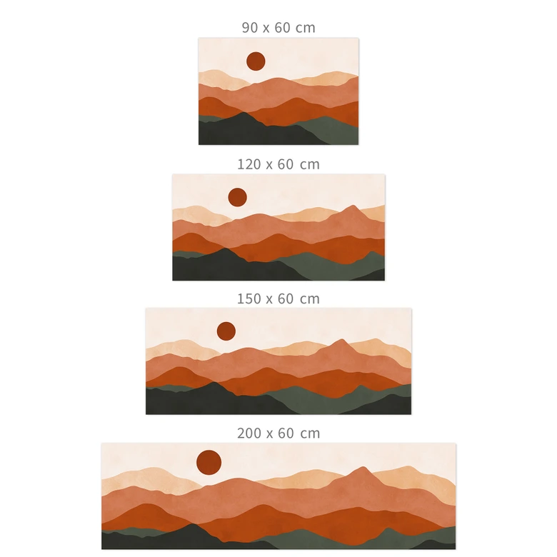 Self-adhesive kitchen splashback Gentle hills in the evening sun - Costa 