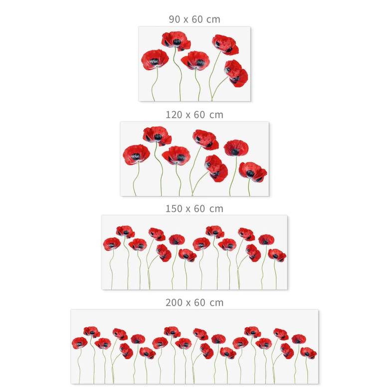Selbstklebende Küchenrückwand Disher - Mohnblumen 