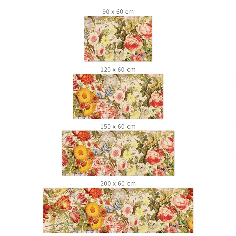 Selbstklebende Küchenrückwand Farbenfrohe Blumencollage - Frida Floral Studio 