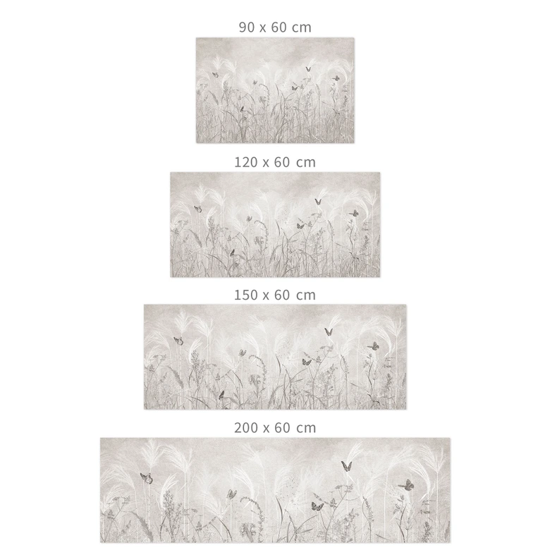 Zelfklevende Keukenachterwand Wilde bloemenweide met vlinders in Scandinavisch design - Ms Tiff 