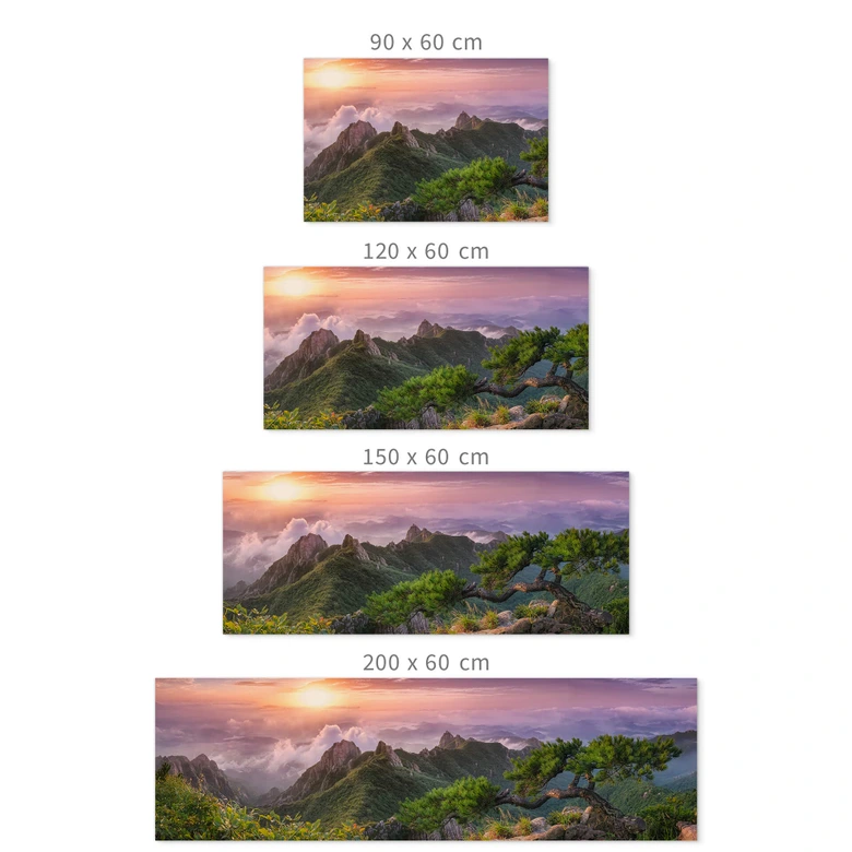 Selbstklebende Küchenrückwand Seo - Grüne Berglandschaft 