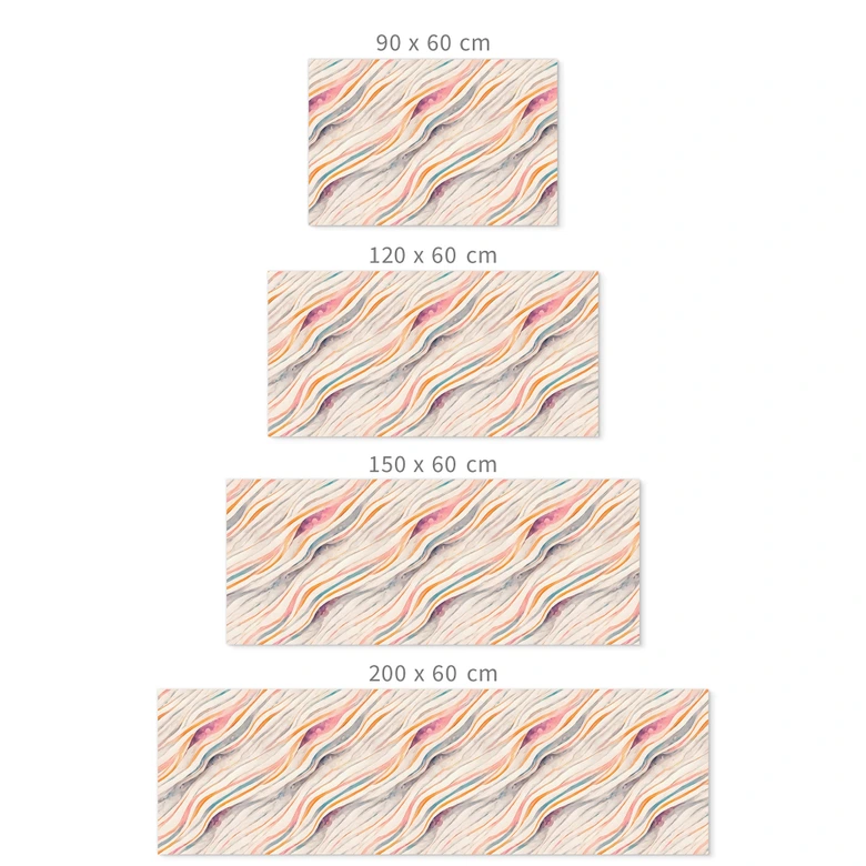Samoprzylepny panel ścienny do kuchni Abstrakcyjne kolorowe fale - Treechild 