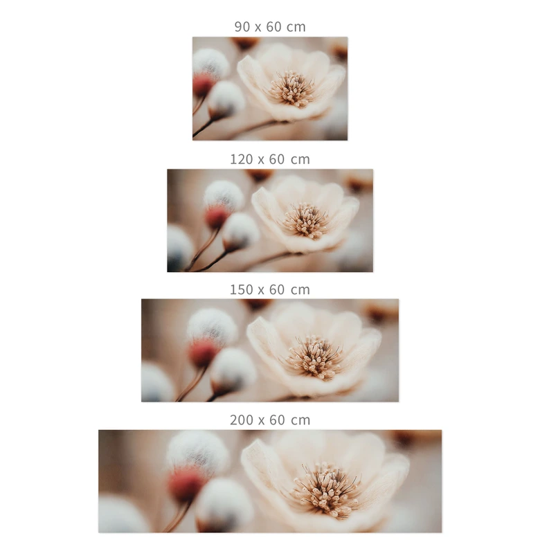 Salpicadero de cocina autoadhesivo Boho Blossom Soft Beige - Treechild 