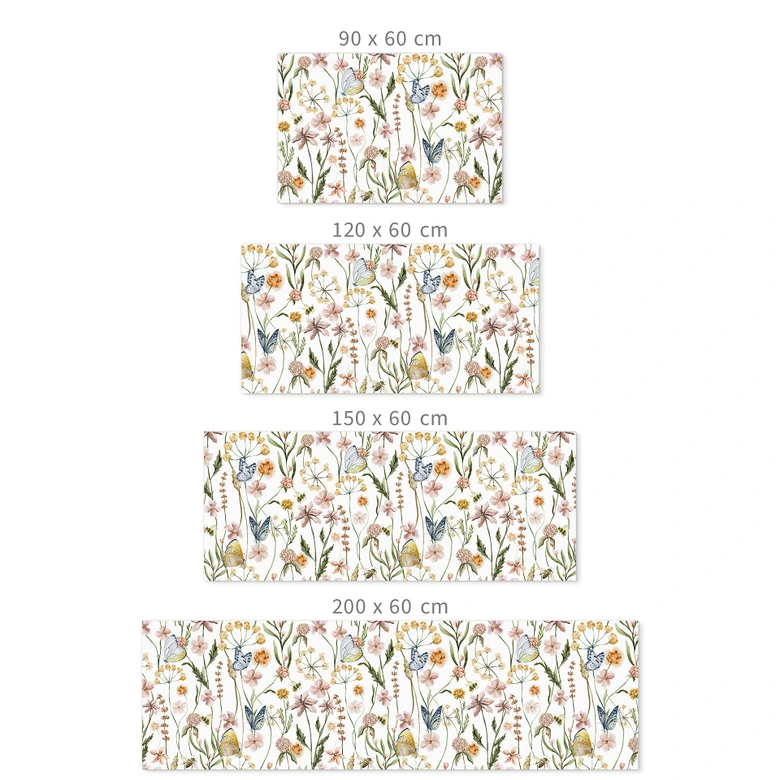 Självhäftande stänkpanel Våräng med fjärilar - UN Designs 