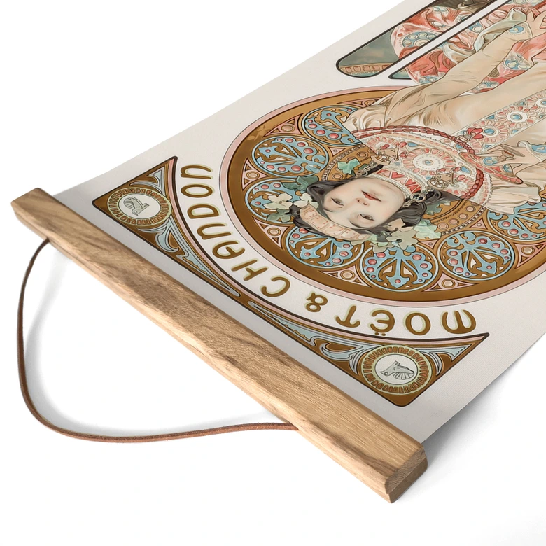Affiche textile Moet and Chandon Dry Imperial - Mucha 
