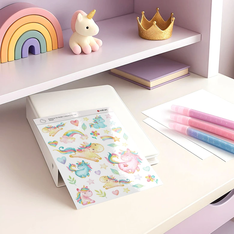 Sticker Einhörner für Kinder 