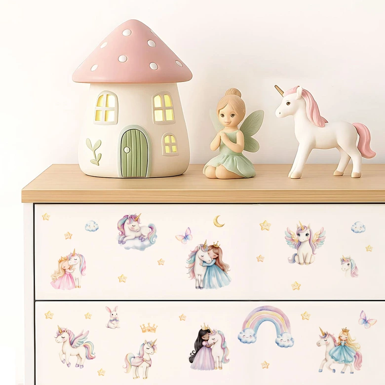 Autocollants Licornes de conte de fées 