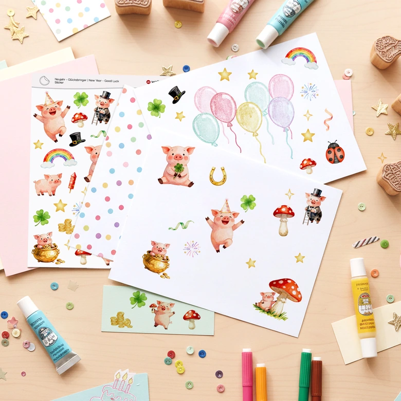 Sticker New Year - Lucky charm 