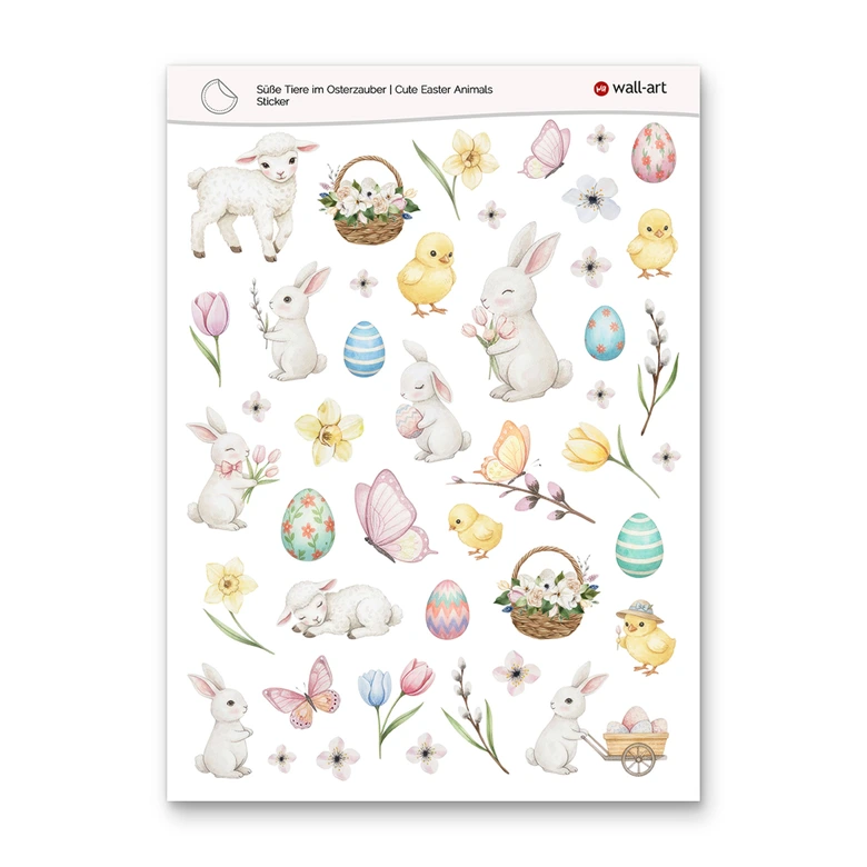 Stickers Stickers Cute animals in Easter magic 