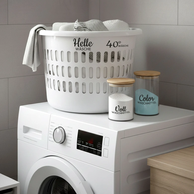 Sticker Wäsche-Organisation 