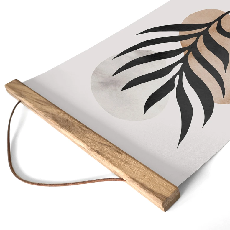 Stoffbild Botanische Silhouette mit kunstvoller Geometrie - Costa 