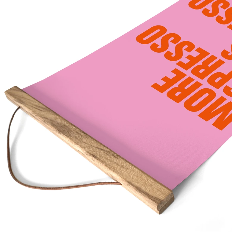 Obraz tkaniny Więcej Espresso mniej Depresso - Fritsch 