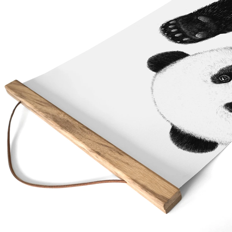 Póster de tela Panda ondulante - Korenkova 