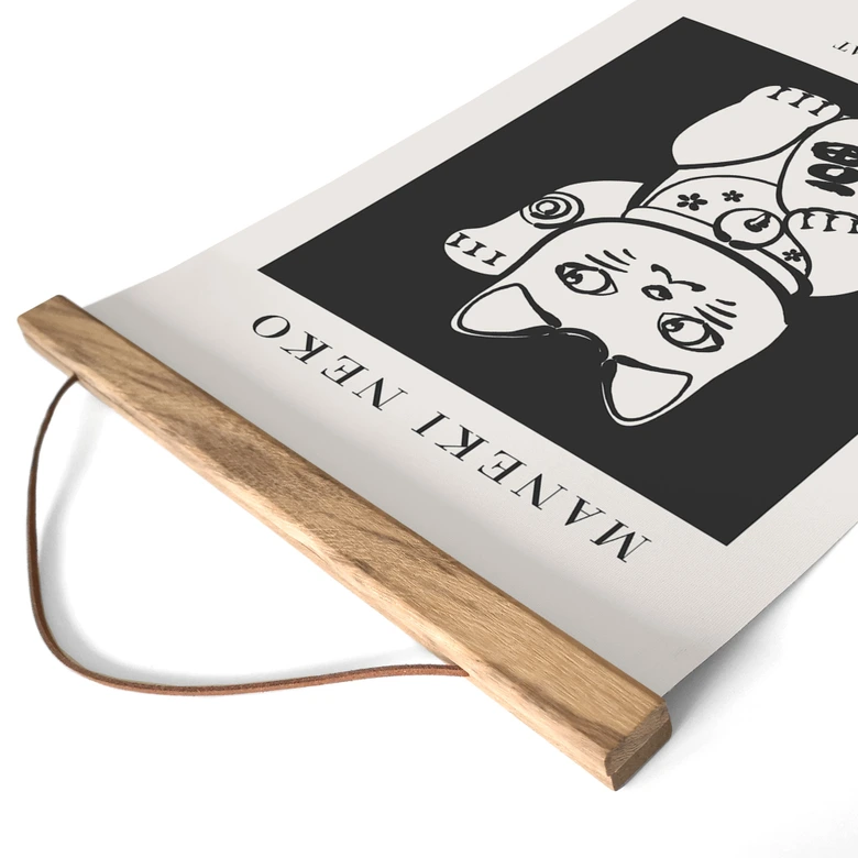 Stoffbild Maneki Neko - Die Glückskatze - KsanaKalpa 