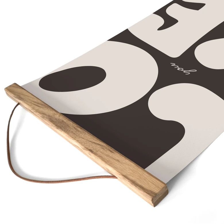 Affiche textile avec typographie - Love you Retro Letters 