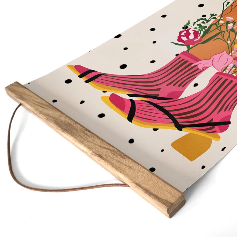 Textil poster Strumpkärlek möter flower power - Mokate 