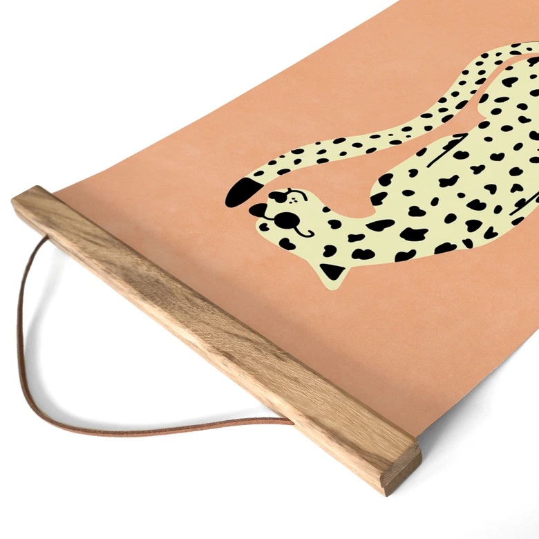 Stoffbild Eleganter Gepard mit Sonnenbrille - Oltmanns 