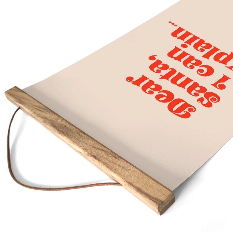 Stoffbild Weihnachten - Dear Santa, I can explain… - Prints by Ayleen 
