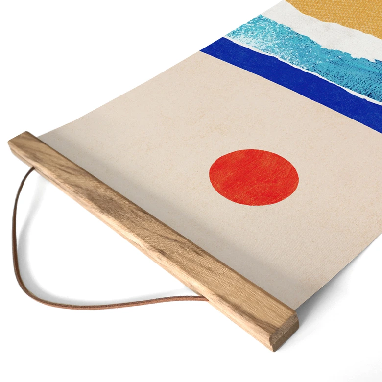 Textile poster Quiet beach at sunset - Rivers 