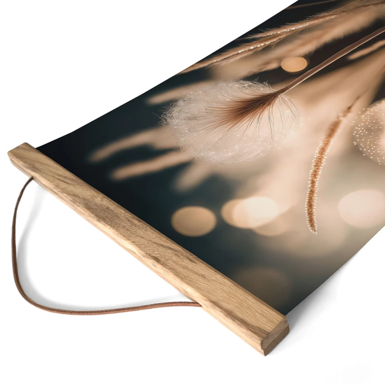 Stoffbild Boho Gräser im goldenen Licht - Treechild 