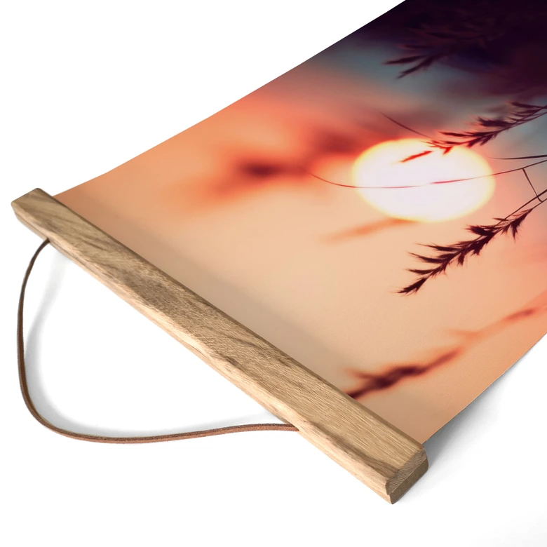 Stoffbild Gräser im Licht der glühenden Sonne - Treechild 