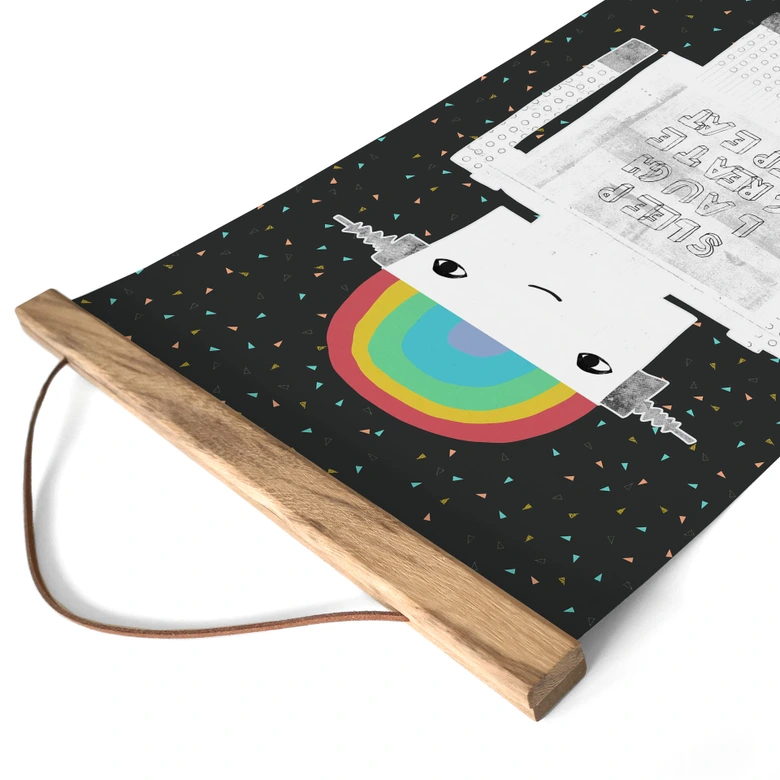 Stoffbild Regenbogen-Roboter Sleep Laugh Create - Treechild 