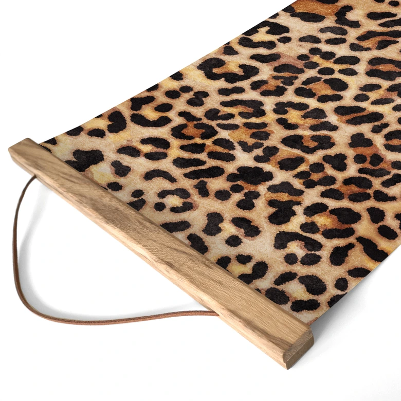 Póster de tela de leopardo salvaje - Animal Print - Tunaboylu 